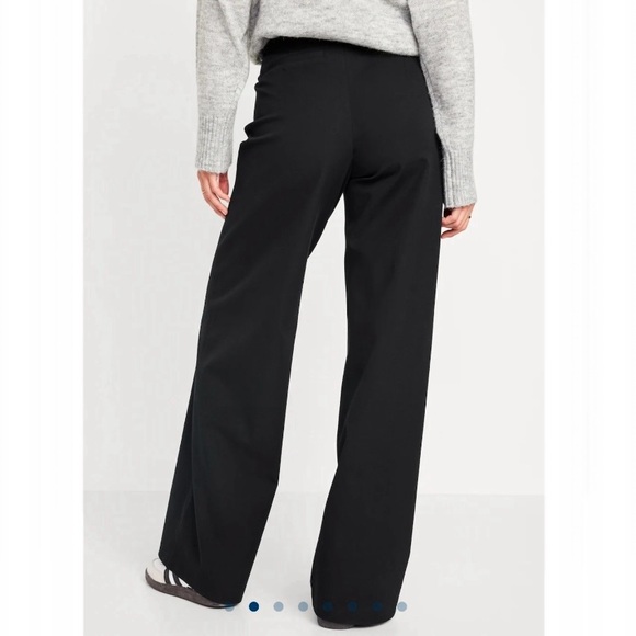 Old Navy Pixie Wide Leg Dress Pants Women XS Petite Black Pull On Stretch New - Picture 2 of 15